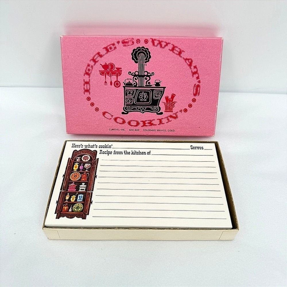 Current Inc Recipe Cards VTG Kitchen Stationery Retro Kitsch Farmhouse in Box